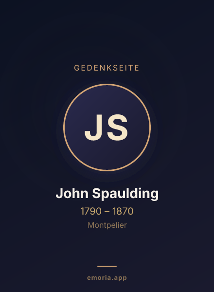 Gedenkportrait von John Spaulding