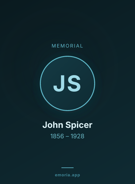 Memorial portrait of John Spicer