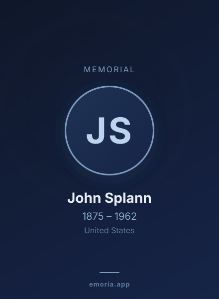 Memorial portrait of John Splann