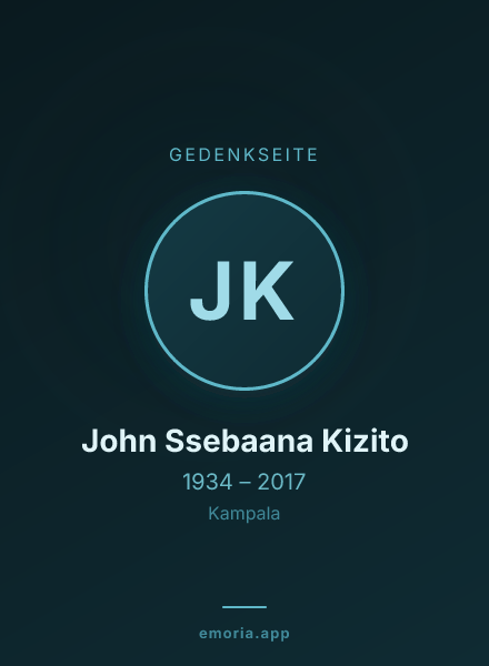 Gedenkportrait von John Ssebaana Kizito