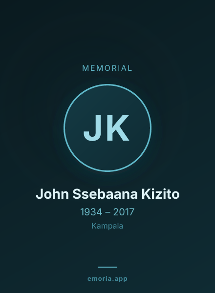 Memorial portrait of John Ssebaana Kizito