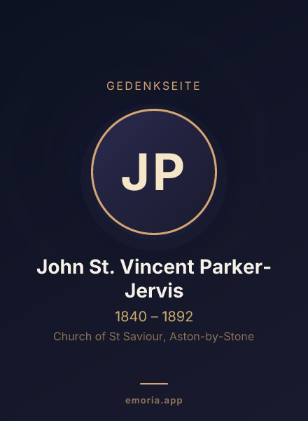 Gedenkportrait von John St. Vincent Parker-Jervis