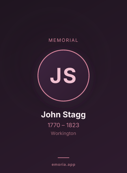 Memorial portrait of John Stagg