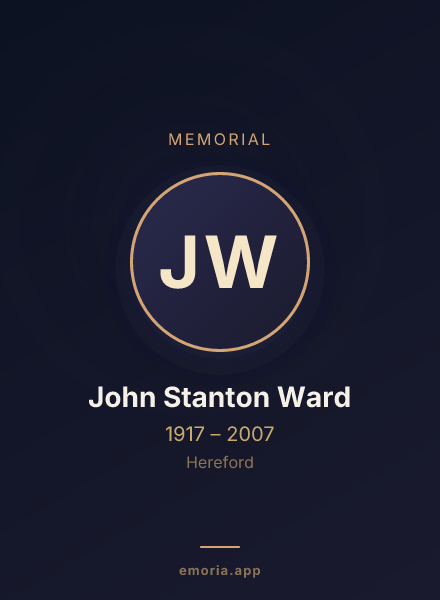 Memorial portrait of John Stanton Ward