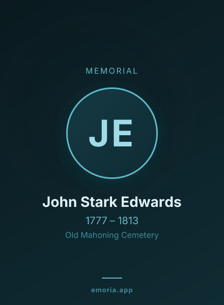 Memorial portrait of John Stark Edwards
