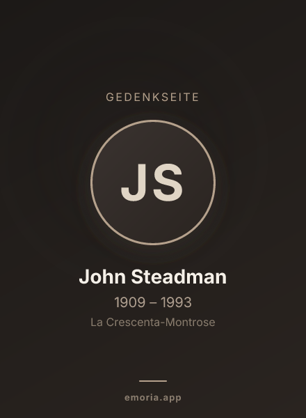 Gedenkportrait von John Steadman