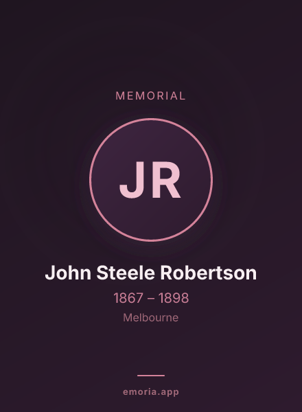 Memorial portrait of John Steele Robertson
