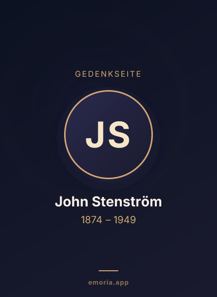 Gedenkportrait von John Stenström