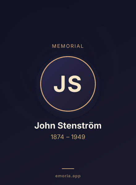 Memorial portrait of John Stenström