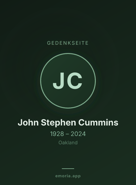 Gedenkportrait von John Stephen Cummins