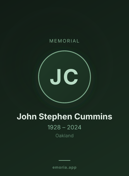 Memorial portrait of John Stephen Cummins