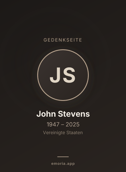 Gedenkportrait von John Stevens