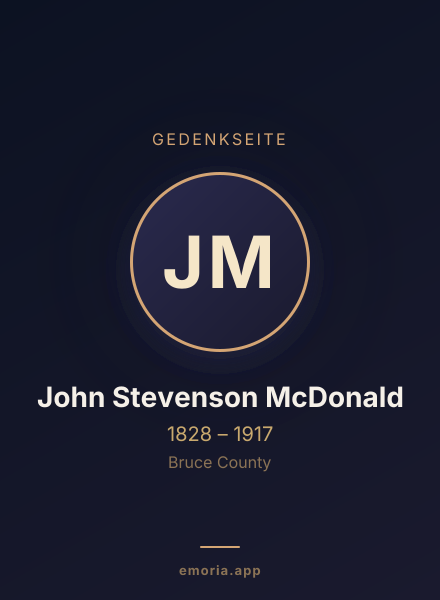 Gedenkportrait von John Stevenson McDonald