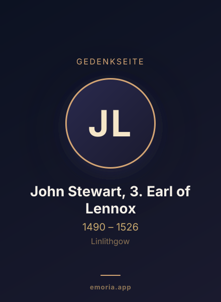 Gedenkportrait von John Stewart, 3. Earl of Lennox