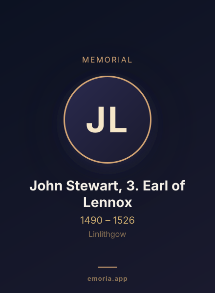 Memorial portrait of John Stewart, 3. Earl of Lennox