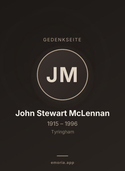 Gedenkportrait von John Stewart McLennan