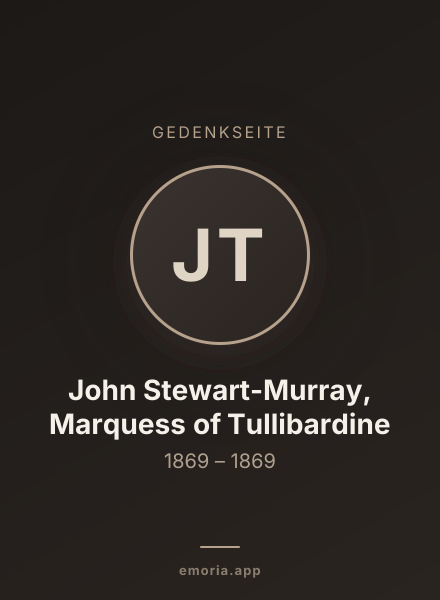 Gedenkportrait von John Stewart-Murray, Marquess of Tullibardine