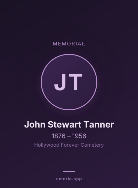 Memorial portrait of John Stewart Tanner