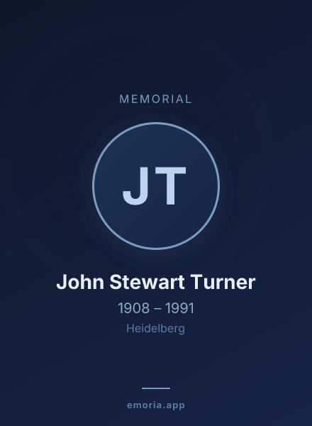 Memorial portrait of John Stewart Turner