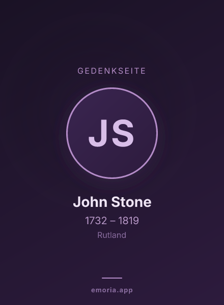 Gedenkportrait von John Stone
