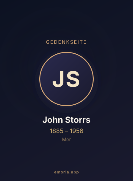 Gedenkportrait von John Storrs