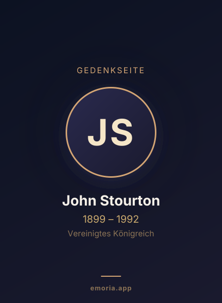 Gedenkportrait von John Stourton