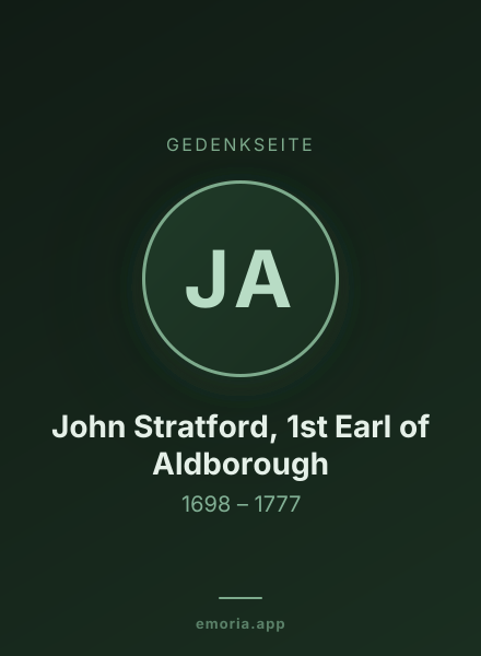 Gedenkportrait von John Stratford, 1st Earl of Aldborough
