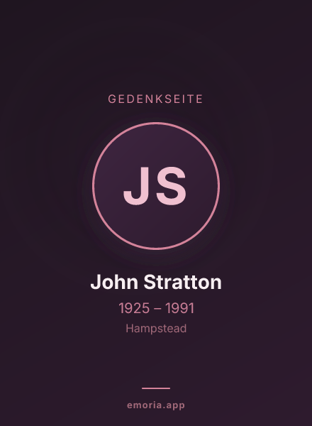 Gedenkportrait von John Stratton