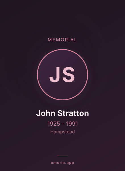Memorial portrait of John Stratton