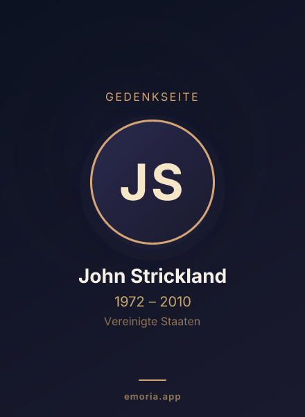 Gedenkportrait von John Strickland