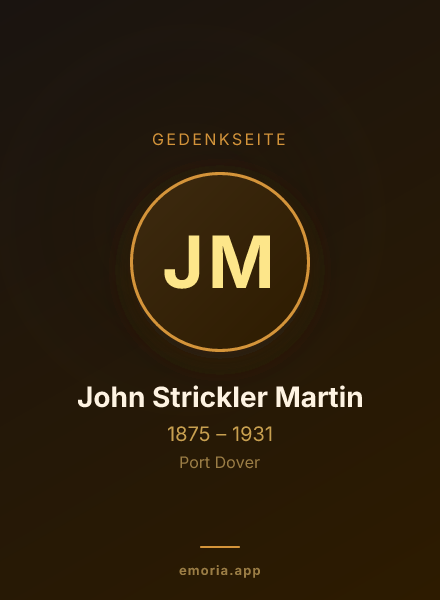 Gedenkportrait von John Strickler Martin