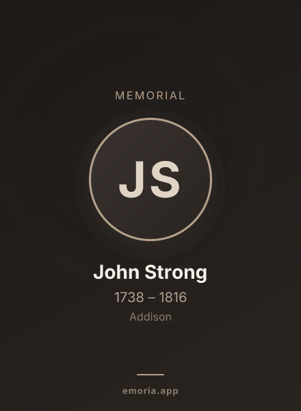 Memorial portrait of John Strong