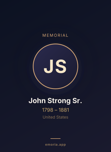 Memorial portrait of John Strong Sr.