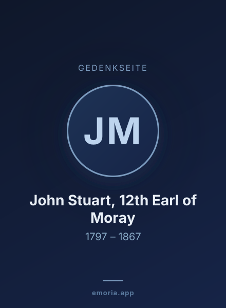 Gedenkportrait von John Stuart, 12th Earl of Moray