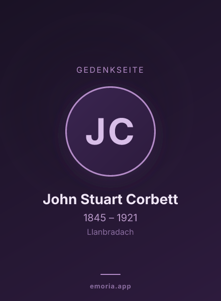 Gedenkportrait von John Stuart Corbett