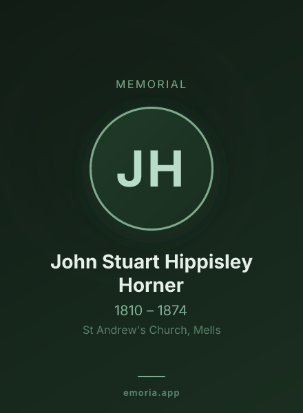 Memorial portrait of John Stuart Hippisley Horner