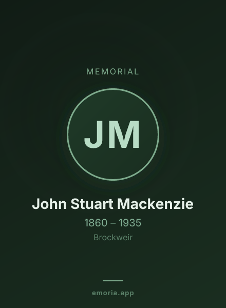 Memorial portrait of John Stuart Mackenzie