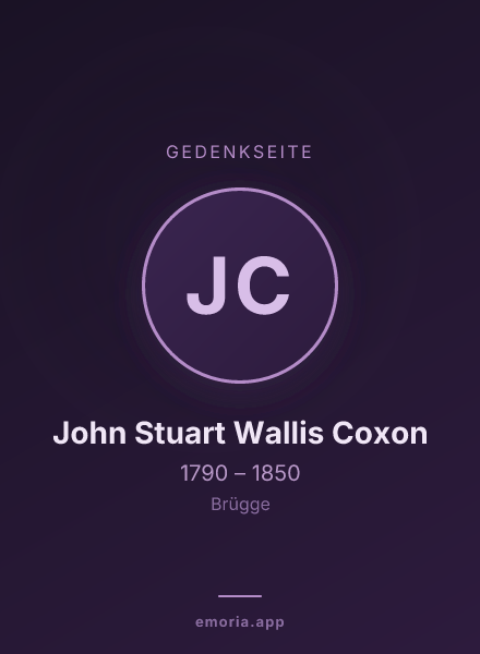 Gedenkportrait von John Stuart Wallis Coxon
