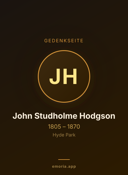 Gedenkportrait von John Studholme Hodgson