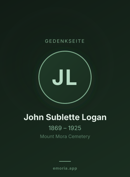 Gedenkportrait von John Sublette Logan