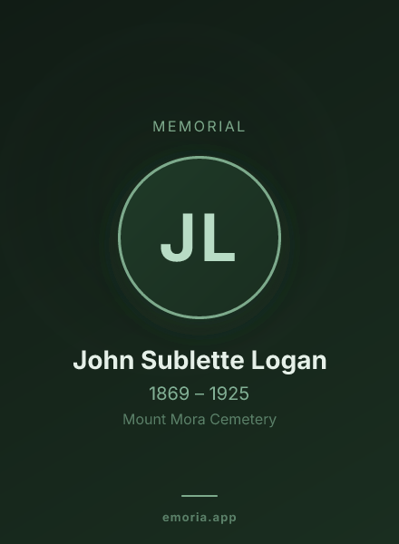 Memorial portrait of John Sublette Logan