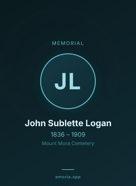 Memorial portrait of John Sublette Logan