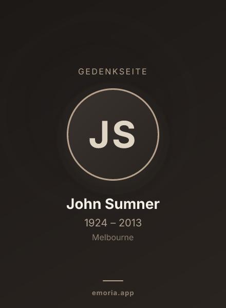 Gedenkportrait von John Sumner