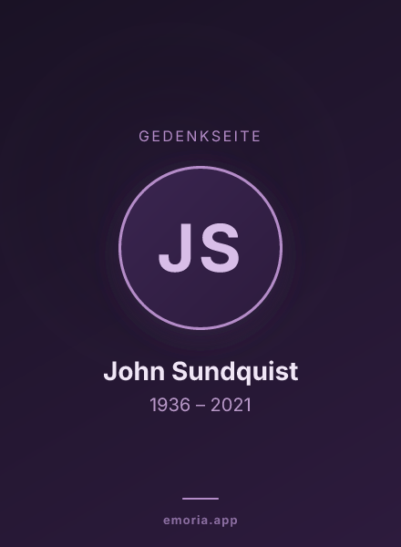 Gedenkportrait von John Sundquist