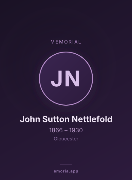 Memorial portrait of John Sutton Nettlefold