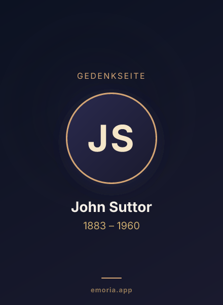 Gedenkportrait von John Suttor