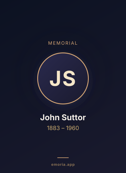 Memorial portrait of John Suttor