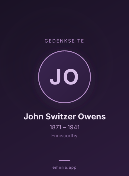 Gedenkportrait von John Switzer Owens