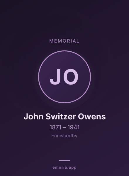 Memorial portrait of John Switzer Owens