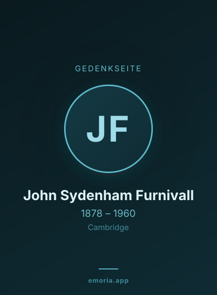Gedenkportrait von John Sydenham Furnivall